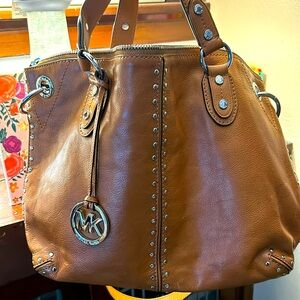 Michael Kors cognac Leather Shoulder Bag